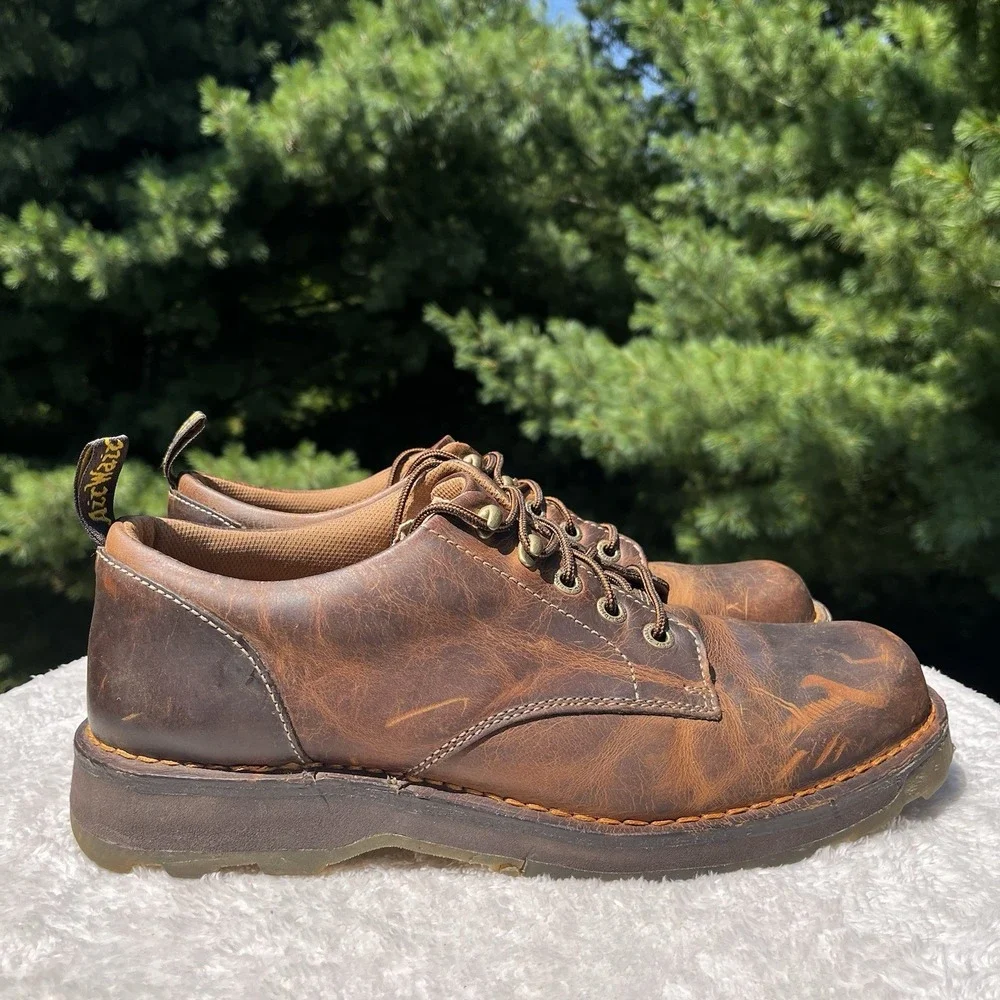 Dr Martens Lachlan Oxford Mens 14 | 48 Crazy Horse Brown Leather Shoe Distressed